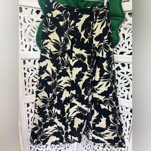 XIX Palms X KEANI Hawaii collab black cream maxi skirt with slit. Size XL